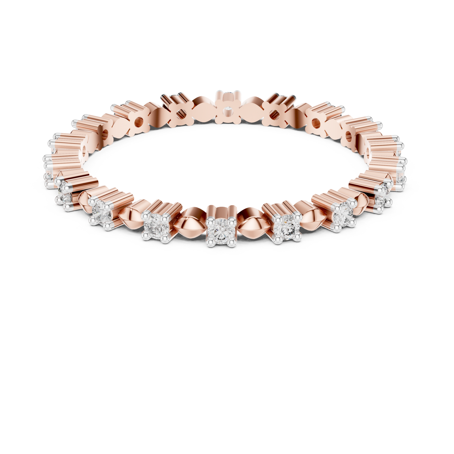 Full Round Dot Divided Diamond Ring - SB-6-15