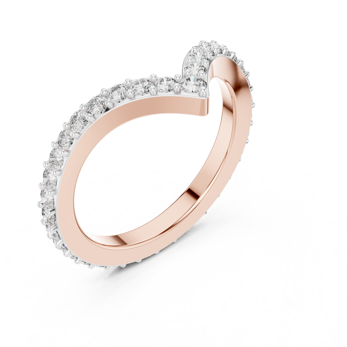 V Shape Diamond Ring - SB-6-18