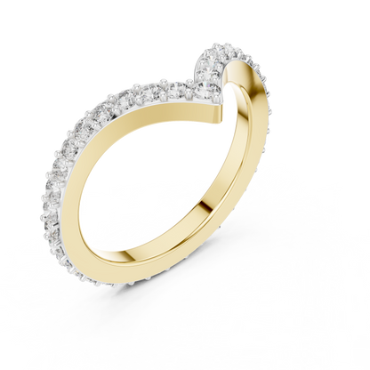 V Shape Diamond Ring - SB-6-18