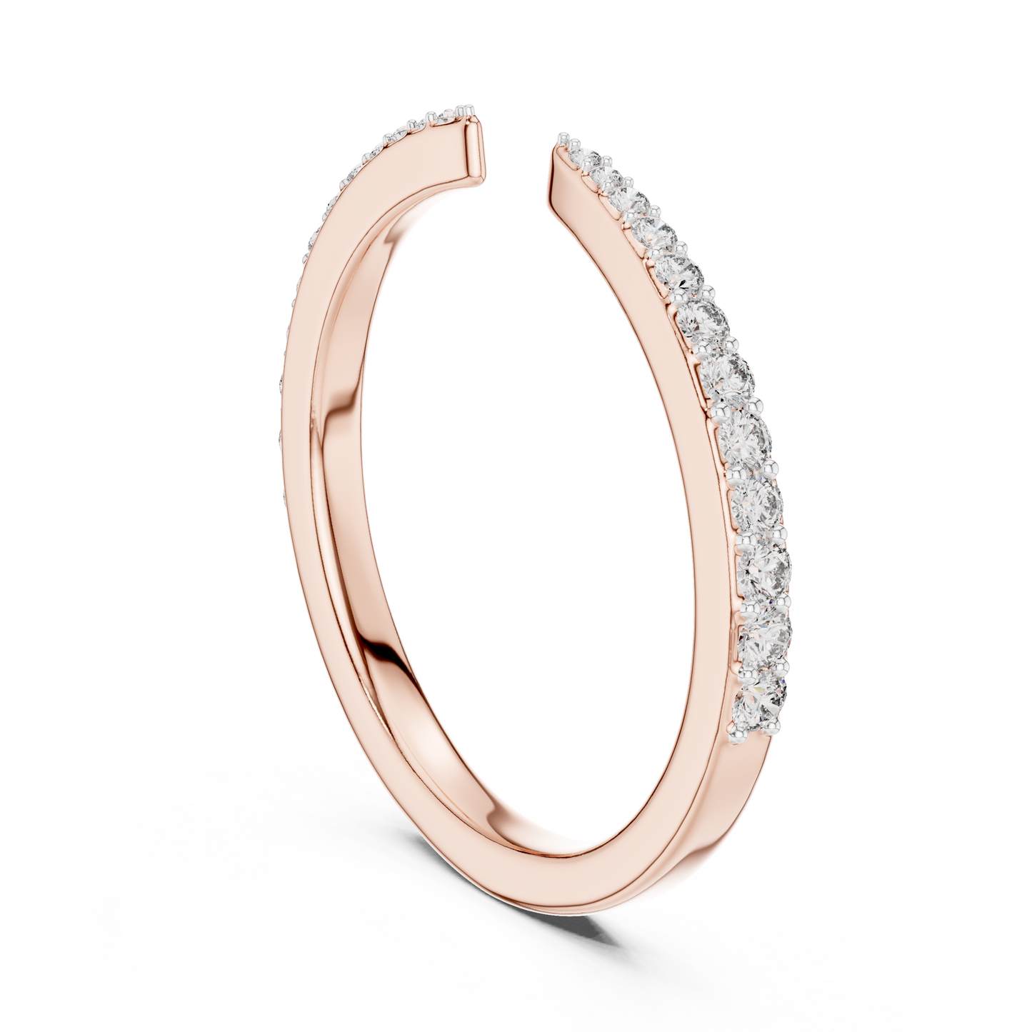 Half Cut Kada Shape Diamond Ring - SB-6-19
