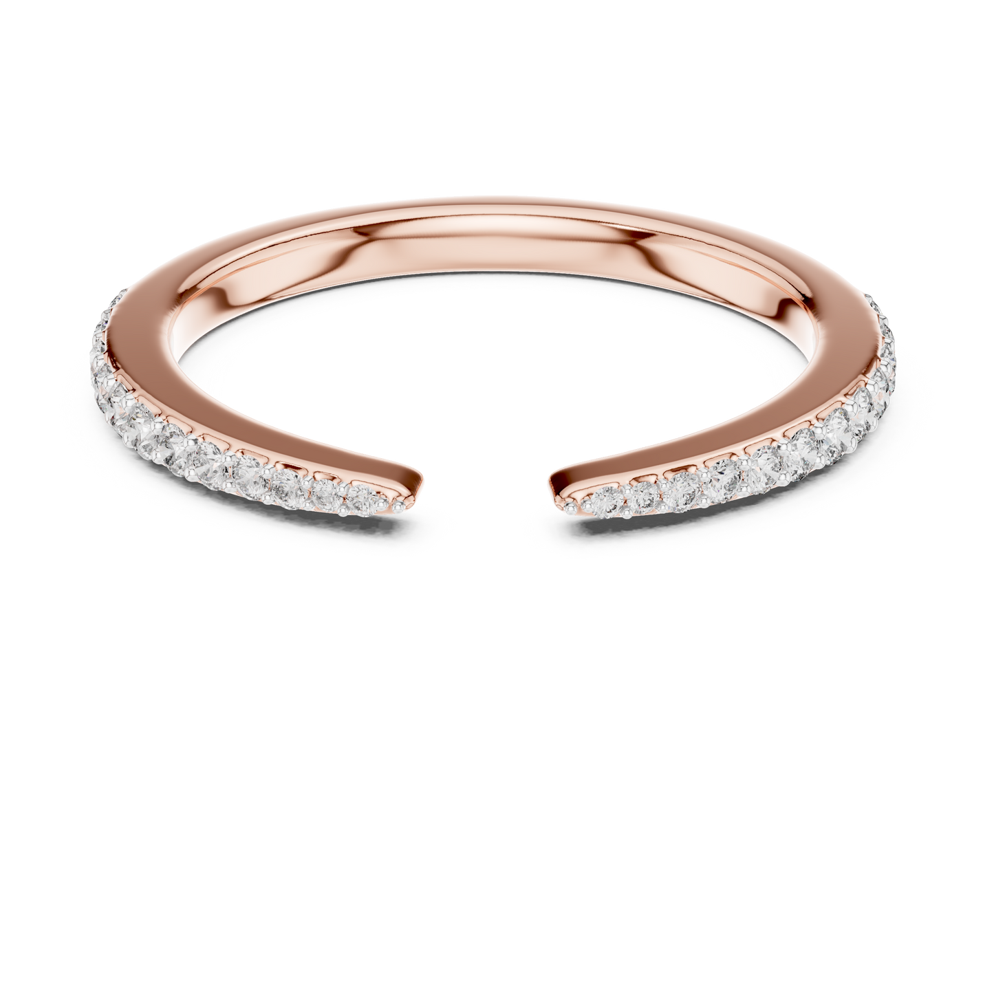 Half Cut Kada Shape Diamond Ring - SB-6-19