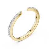 Half Cut Kada Shape Diamond Ring - SB-6-19