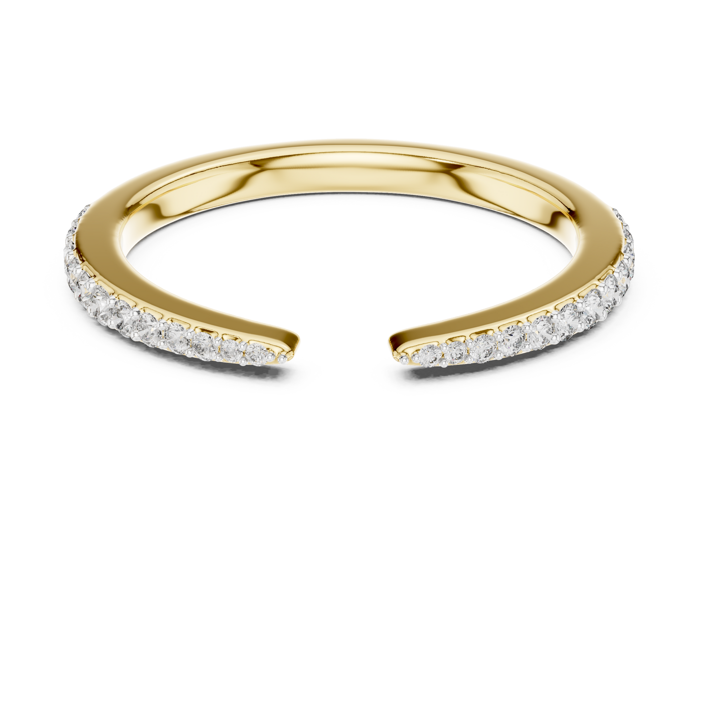 Half Cut Kada Shape Diamond Ring - SB-6-19
