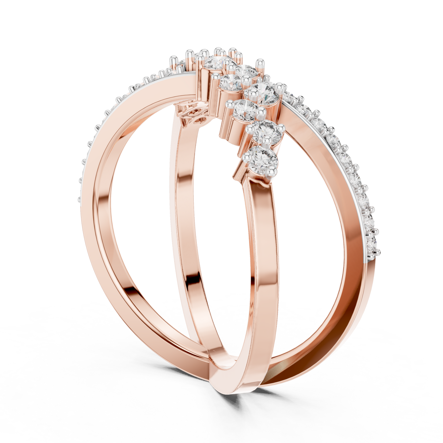2 in 1 Cross Diamond Ring - SB-6-20