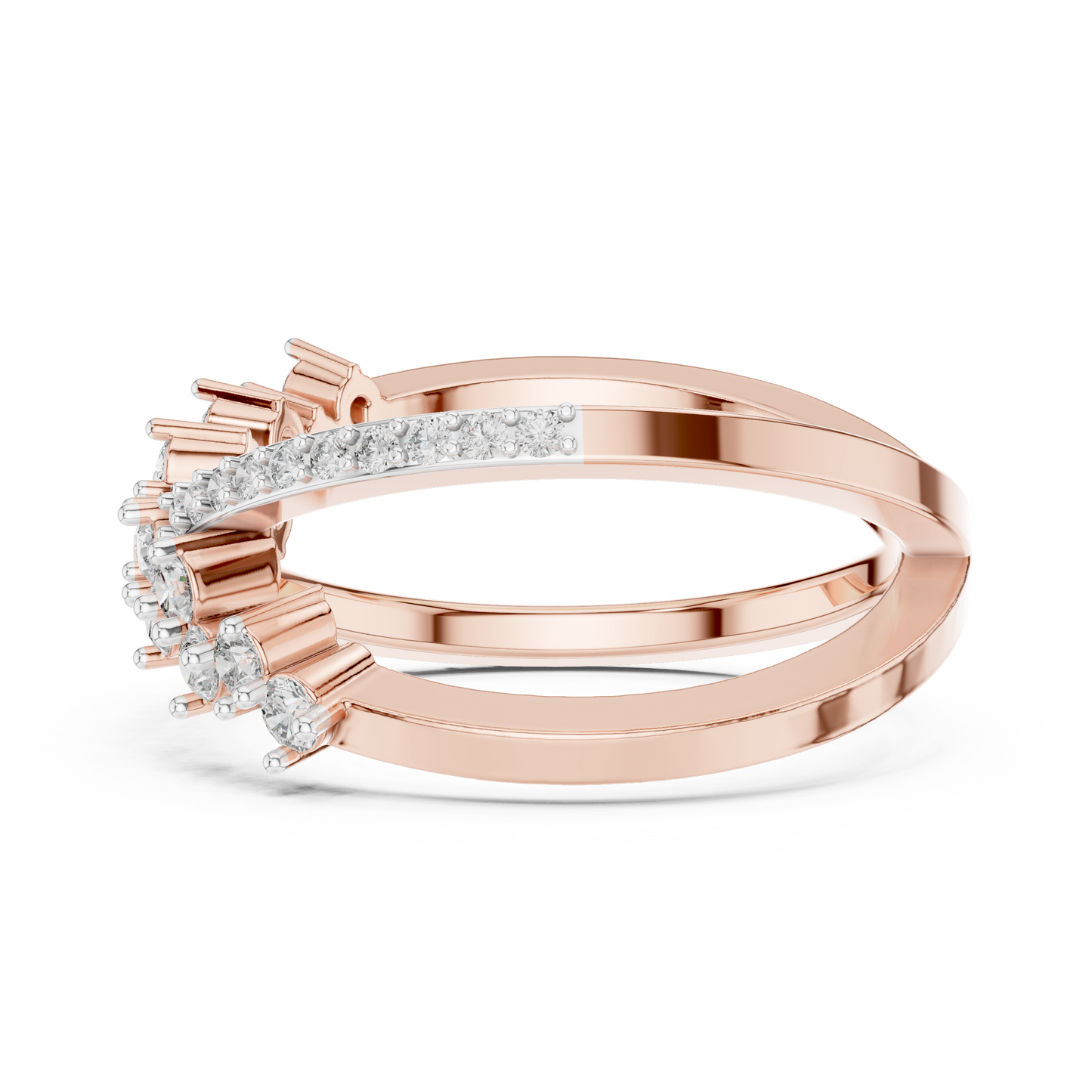 2 in 1 Cross Diamond Ring - SB-6-20