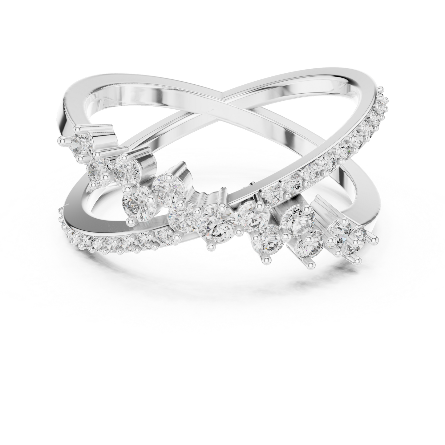 2 in 1 Cross Diamond Ring - SB-6-20
