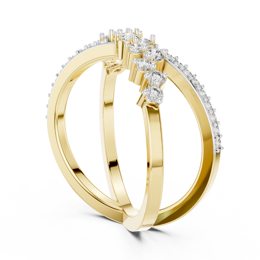 2 in 1 Cross Diamond Ring - SB-6-20