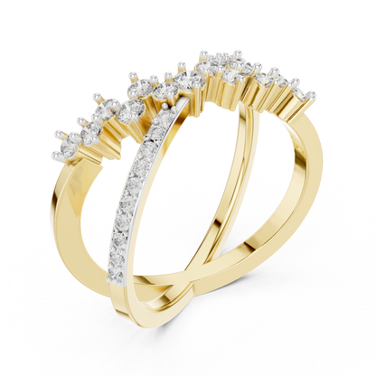 2 in 1 Cross Diamond Ring - SB-6-20