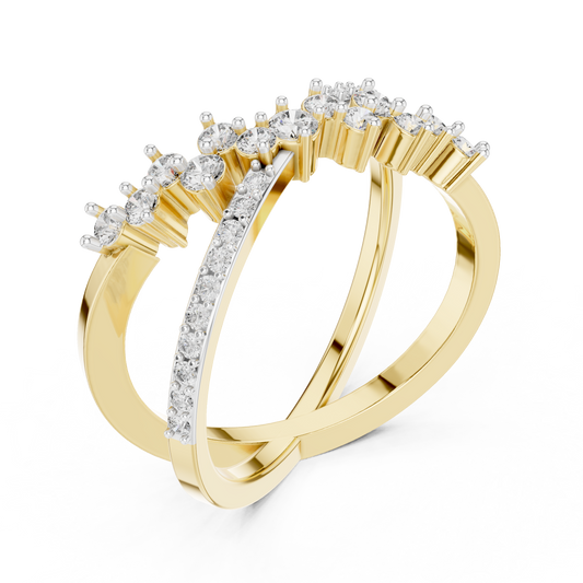 2 in 1 Cross Diamond Ring - SB-6-20