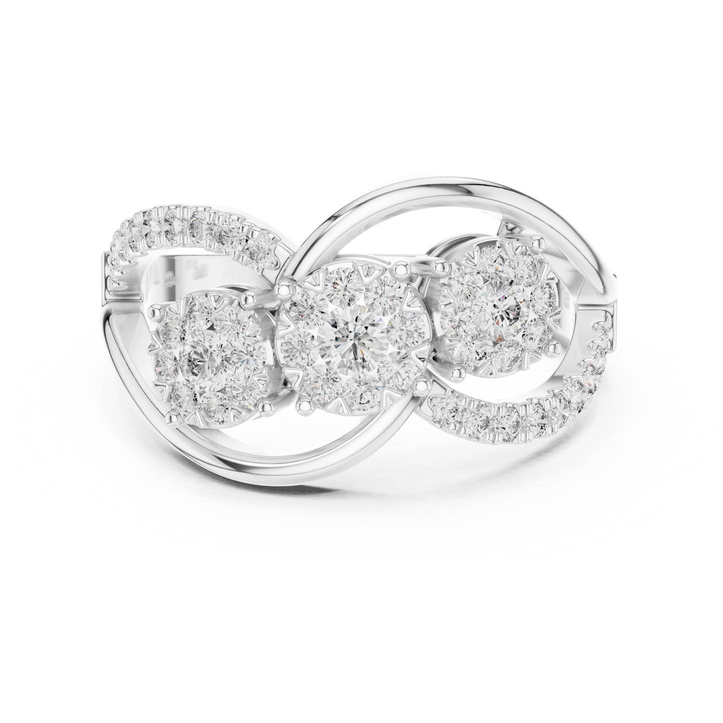 Curvy Design Marriage Diamond Ring SB-9-68
