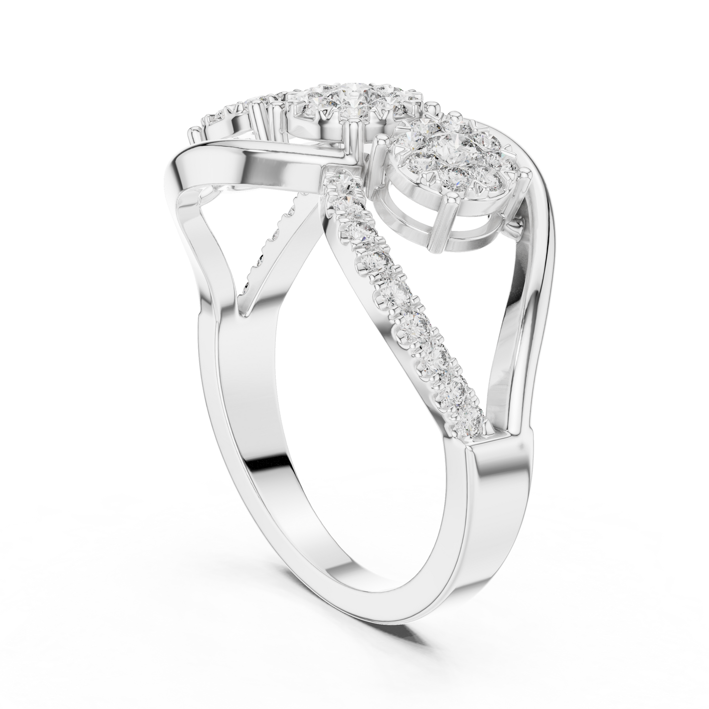 Curvy Design Marriage Diamond Ring SB-9-68