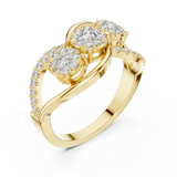 Curvy Design Marriage Diamond Ring SB-9-68