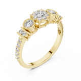 Royal Style Multi Diamond Engagement Ring SB-9-70