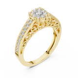 Waves Style Royal Diamond Engagement Ring SB-9-72