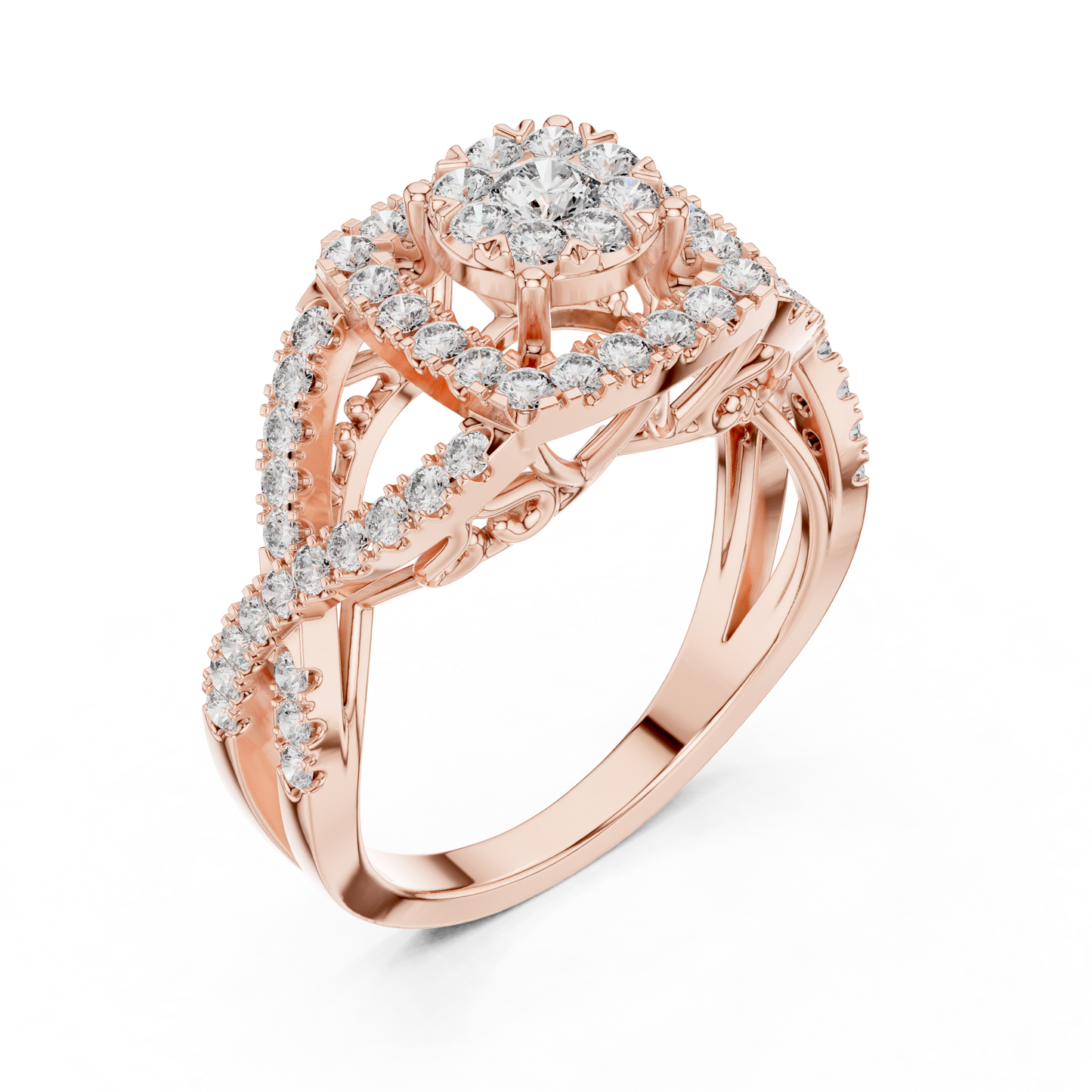 Royal Queen Style Diamond Engagement Ring SB-9-74