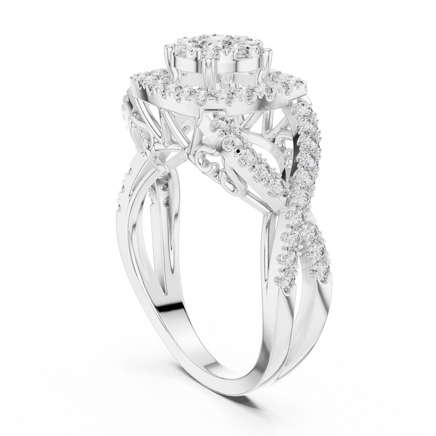 Royal Queen Style Diamond Engagement Ring SB-9-74