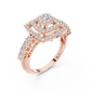 Dual Square Frame Diamond Ring SB-9-77