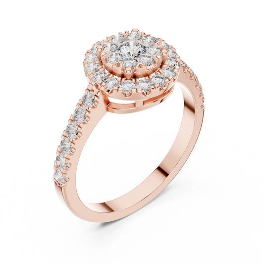 Circle Framed with Diamond Core Ring SB-9-78