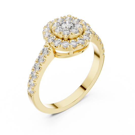 Circle Framed with Diamond Core Ring SB-9-78