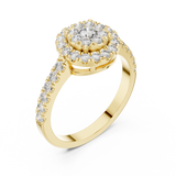 Circle Framed with Diamond Core Ring SB-9-78