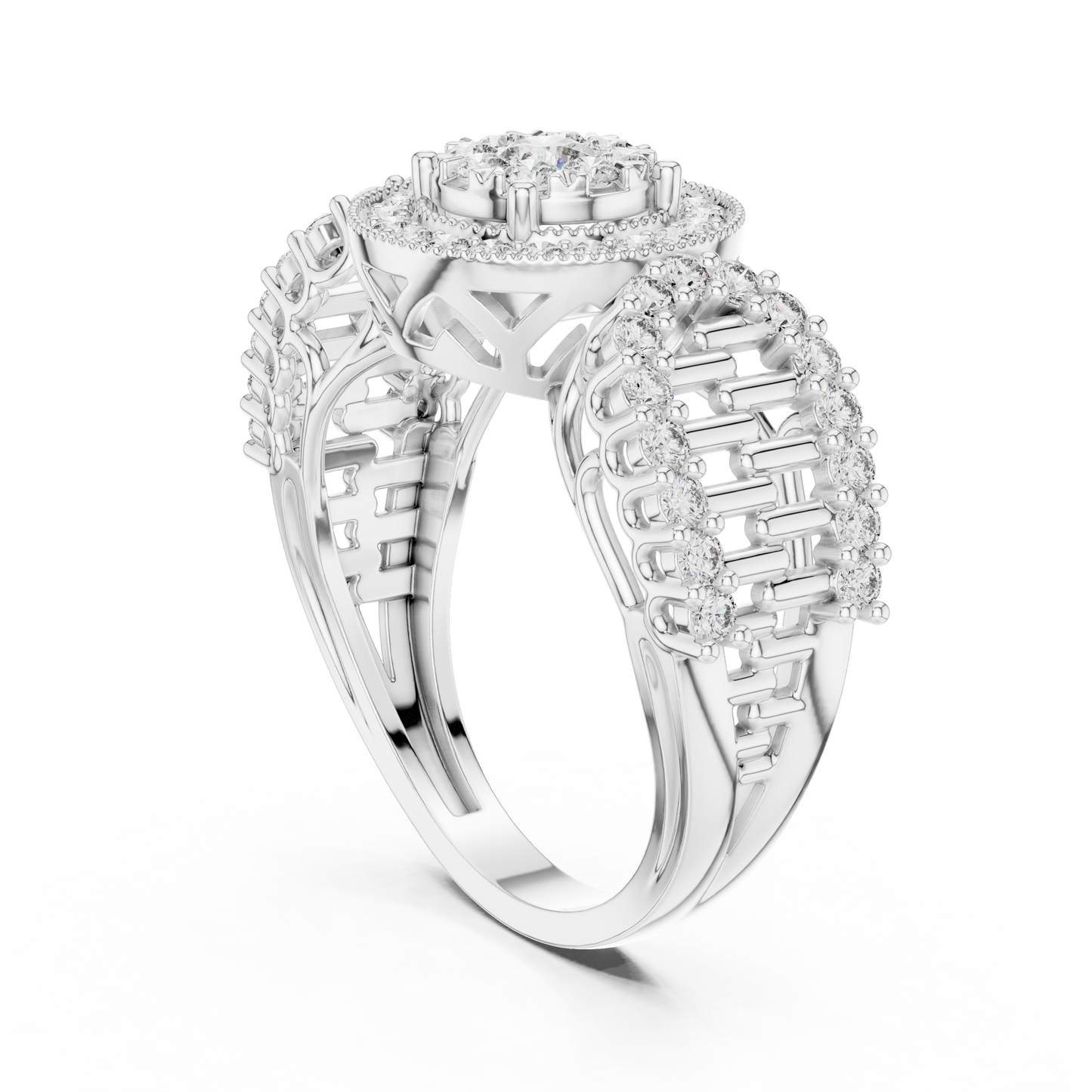 Royal Style Diamond Engagement Ring SB-9-80