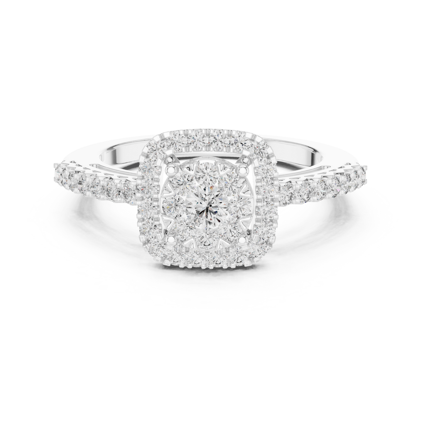 Quadratic Frame Diamond Ring SB-9-81