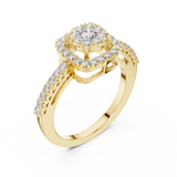 Quadratic Frame Diamond Ring SB-9-81