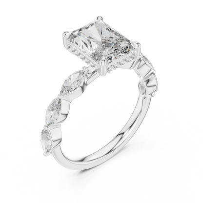 Large Square Diamond Ring - SB-9-1