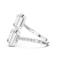 Dual Square Diamond Clip Ring - SB-9-3