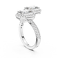 Dual Square Diamond Clip Ring - SB-9-3