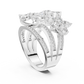 3 Layer Flowers Diamond Ring - SB-9-6