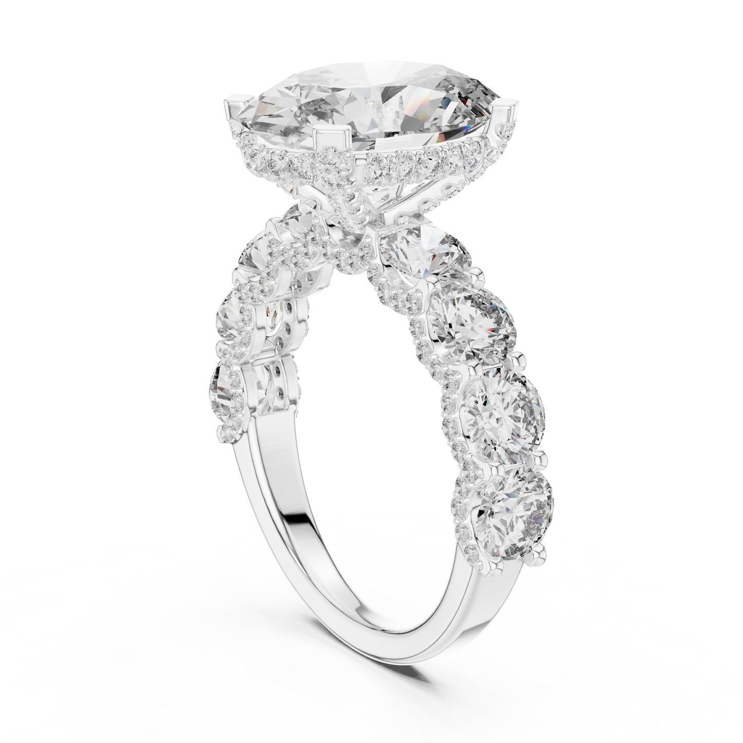 Large Oval Diamond Ring - SB-9-7