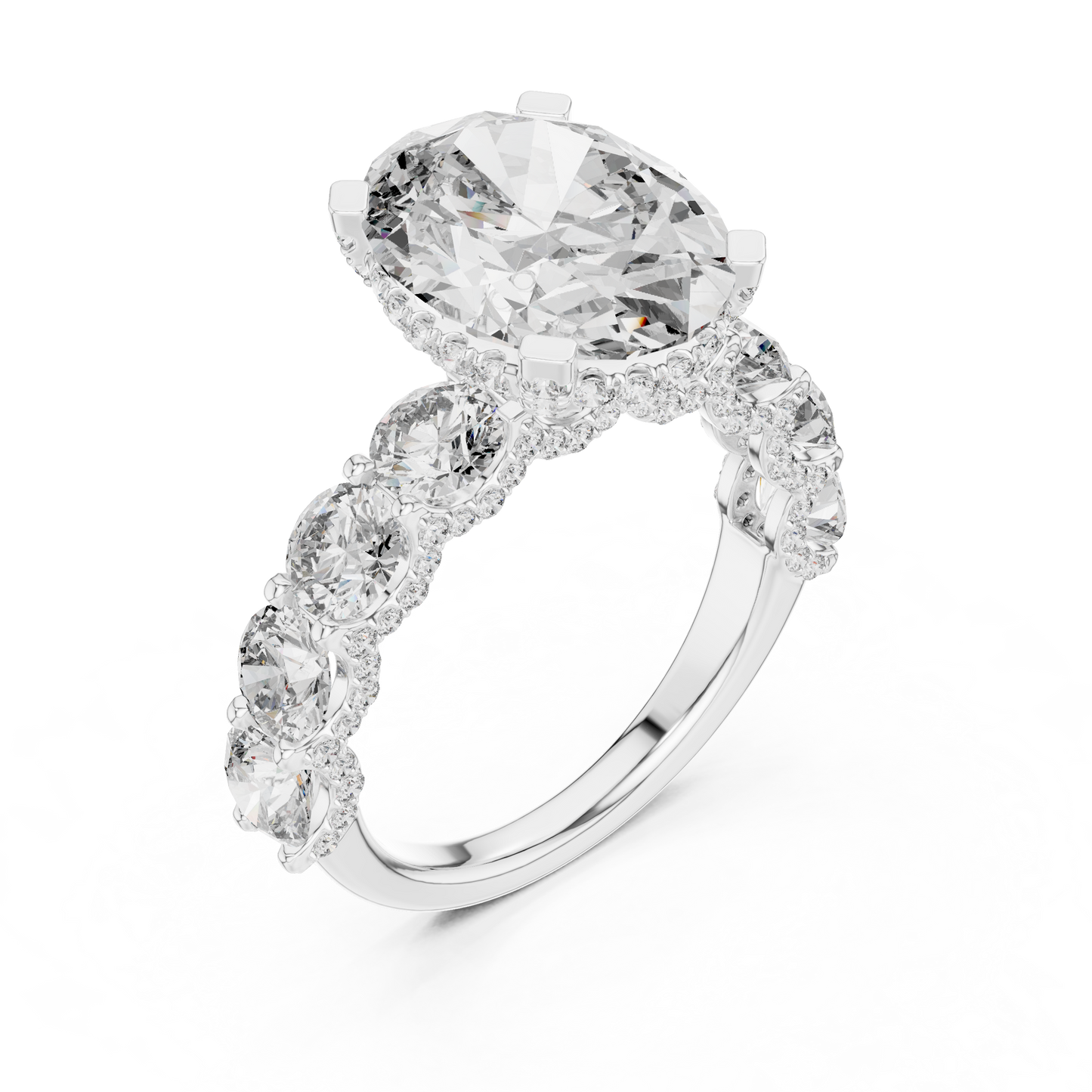 Large Oval Diamond Ring - SB-9-7