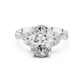 Large Oval Leaf Handle Diamond Ring - SB-9-12