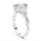 Large Oval Leaf Handle Diamond Ring - SB-9-12