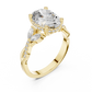 Large Oval Leaf Handle Diamond Ring - SB-9-12