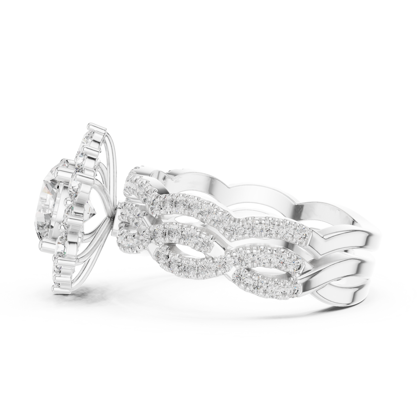 Flower Shape Diamond Ring - SB-9-13
