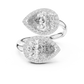 Auto Size Dual Diamond Clip Ring - SB-9-15