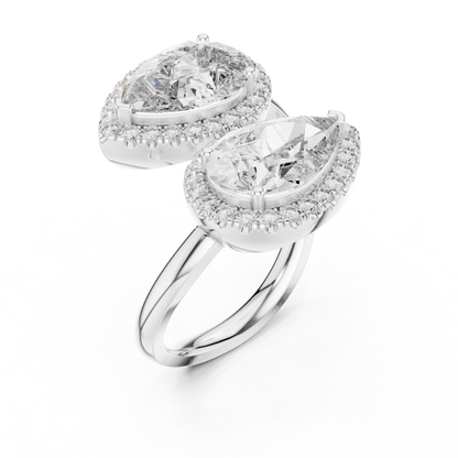 Auto Size Dual Diamond Clip Ring - SB-9-15