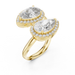 Auto Size Dual Diamond Clip Ring - SB-9-15