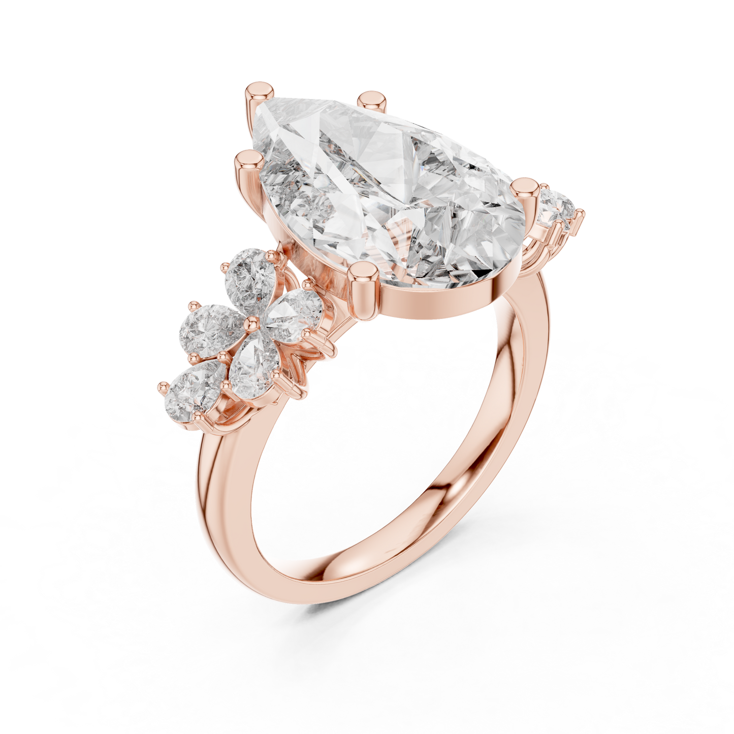 Large Leaf Marquise Diamond Ring - SB-9-19