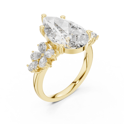 Large Leaf Marquise Diamond Ring - SB-9-19
