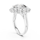 Large Round Diamond Flower Border Ring - SB-9-20