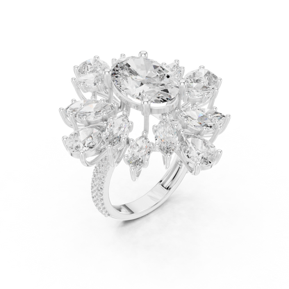 Royal Multi Leaf Shape Diamond Ring - SB-9-25