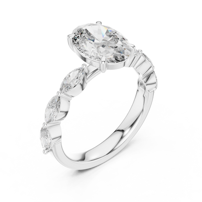 Oval Diamond Ring - SB-9-26