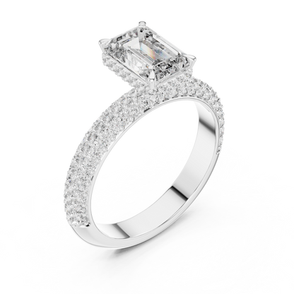 Square Half Border Diamond Ring - SB-9-30