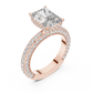 Square Diamond Three Side Covered Diamonds Ring - SB-9-31