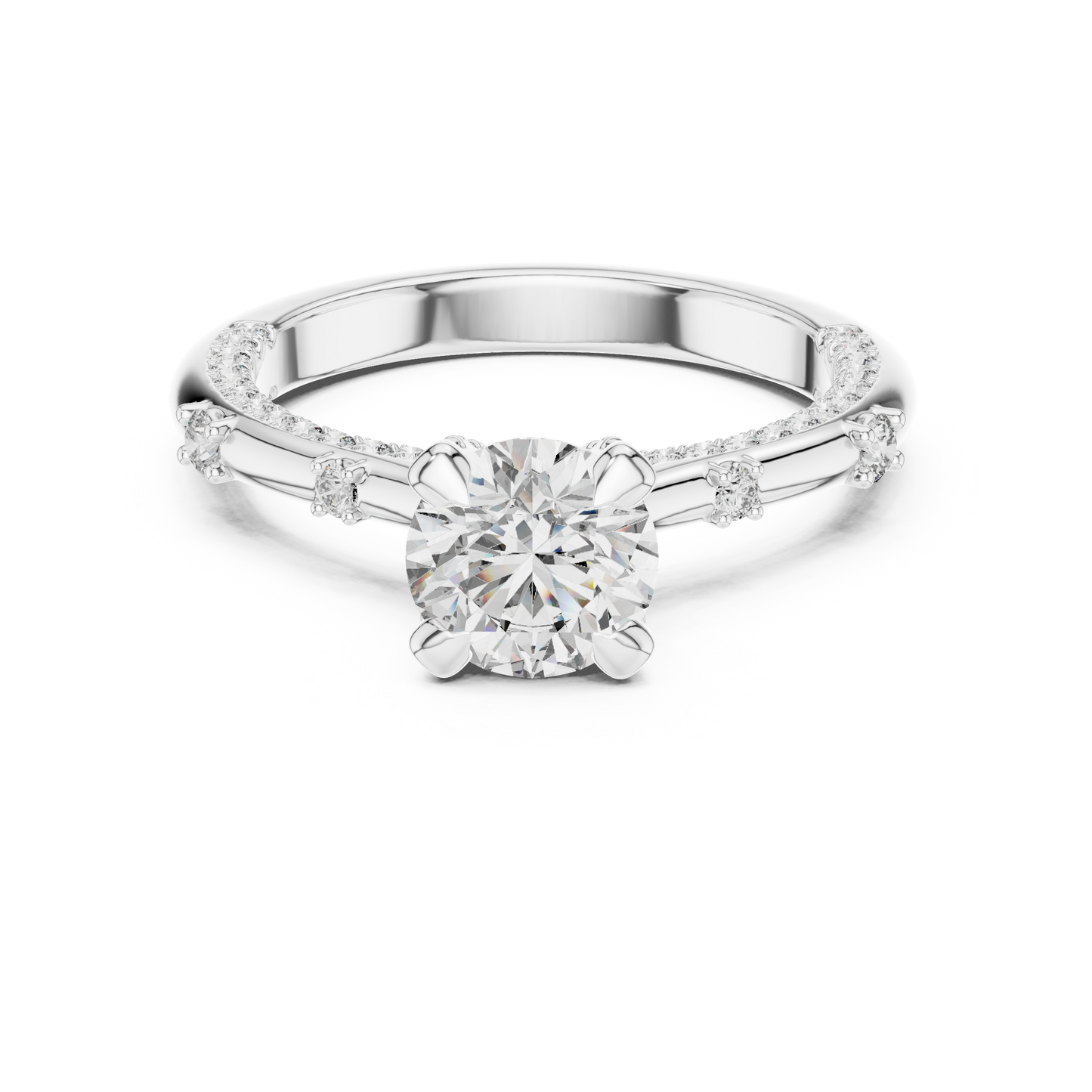 Engagement Multi Diamond Ring - SB-9-37