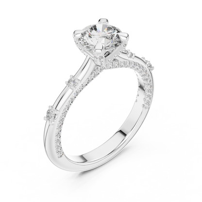 Engagement Multi Diamond Ring - SB-9-37