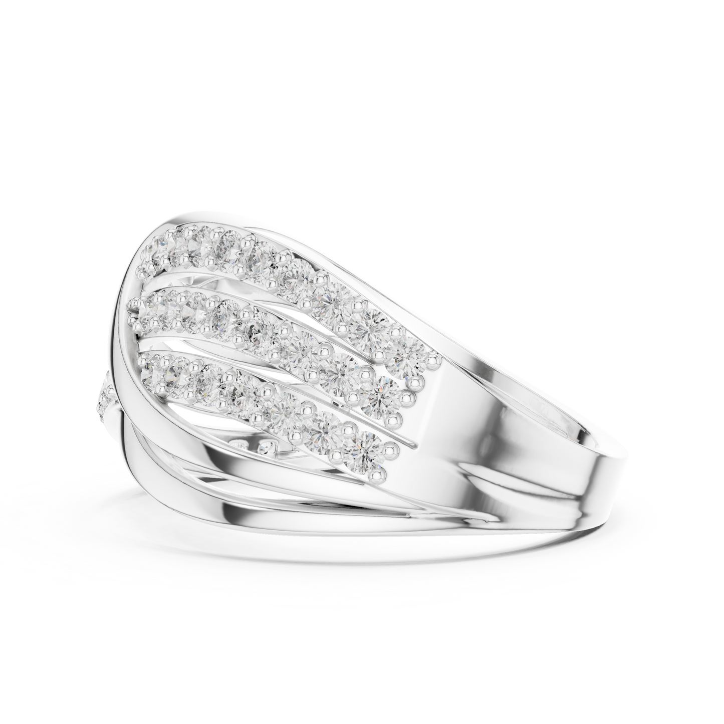 Multi Layer Swirl Diamond Ring - SB-9-39